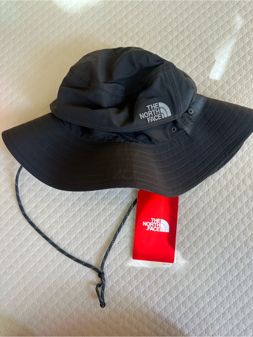 The North Face Black Boonie Bucket Hat with Chin Cord